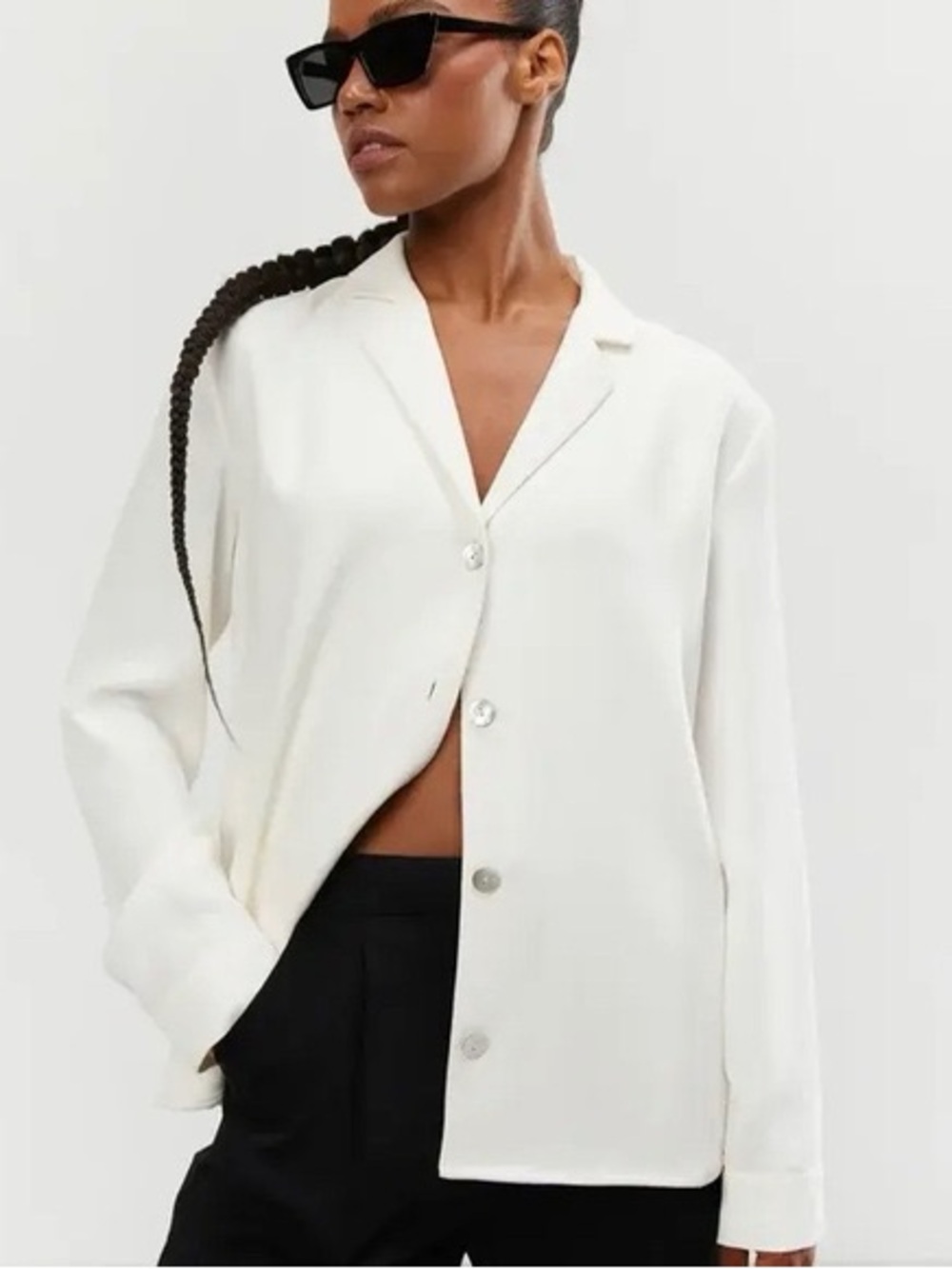 Oak + Fort Oversized Button Up Shirt Blouse
